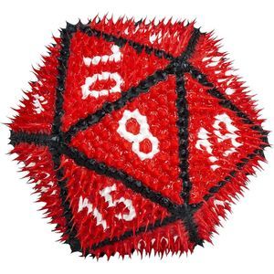 Drop Dots D20 Dice: Crimson Cinder